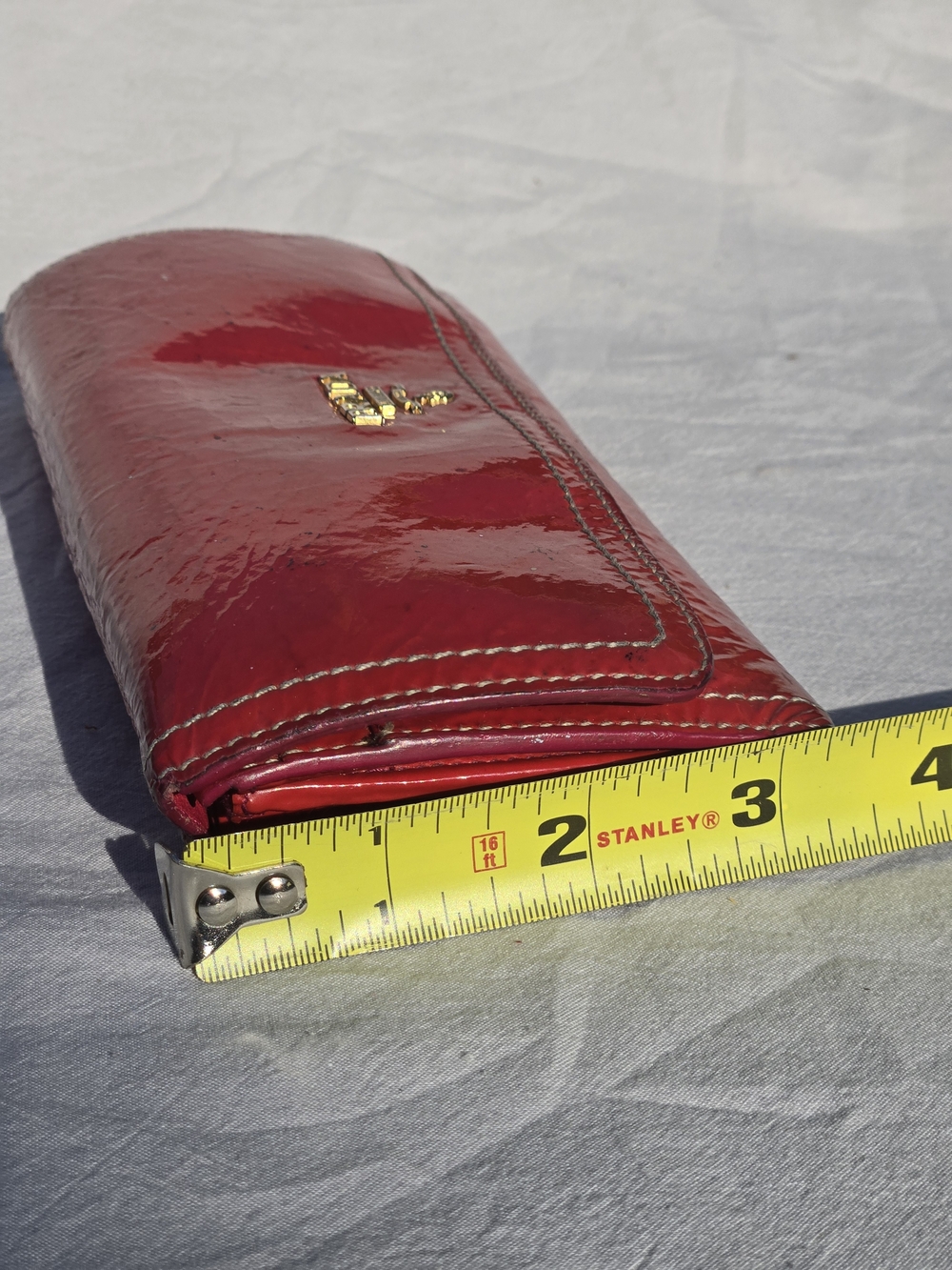 Prada Dark Pink Patent Leather Clutch Wallet - Picture 11 of 12